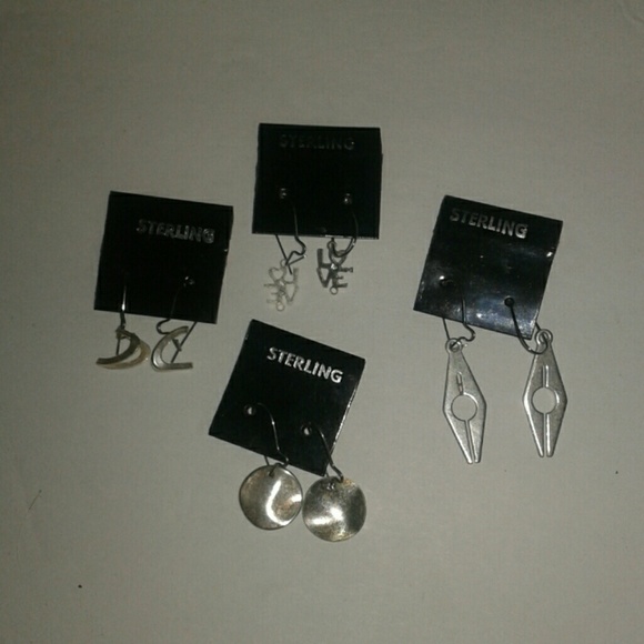 Set of 4 Sterling Silver Earrings - Picture 3 of 3